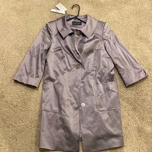 Elie Tahari Overcoat Button Accent  NWT
